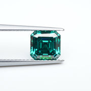 Asscher green moissanite