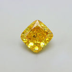 Load and play video in Gallery viewer, Cushion yellow VVS2-VS2 lab grown diamond
