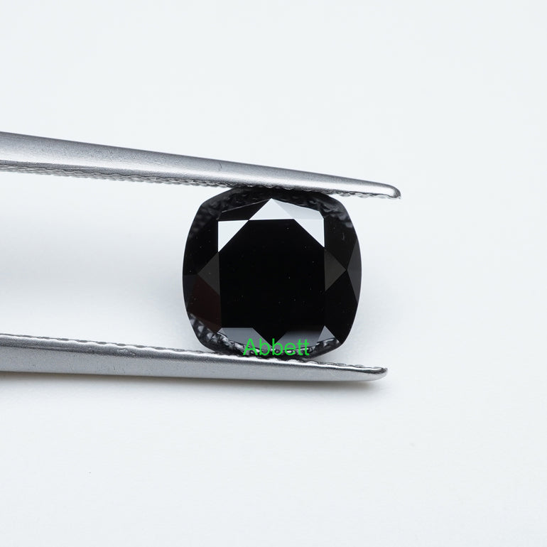 Cushion black moissanite