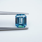 Emerald lab grown blue diamond