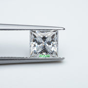 Square princess D FL moissanite