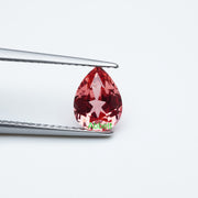 Pear lab grown padparadscha sapphire