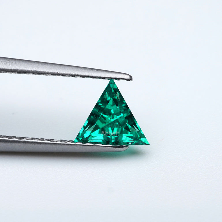 triangle lab grown emerald