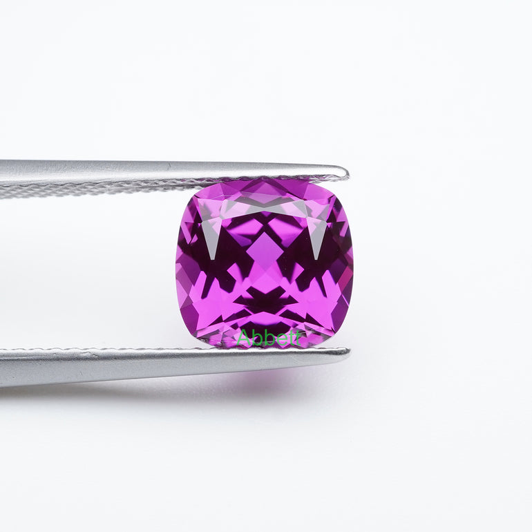 Cushion lab grown kunzite sapphire