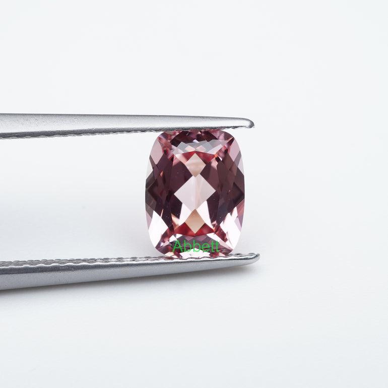 Antique cushion lab grown champagne sapphire