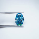 Load and play video in Gallery viewer, Oval lab grown blue diamond
