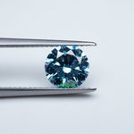 Load and play video in Gallery viewer, Round lab grown blue diamond
