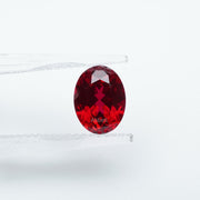 Oval lab grown ruby