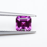 Asscher lab grown kunzite sapphire