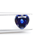Heart lab grown blue sapphire