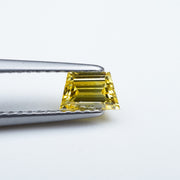 Trapezoid lab grown yellow diamond