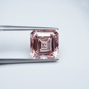 Asscher lab grown pink diamond
