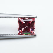 Square princess lab grown padparadscha sapphire