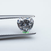 Heart D FL moissanite