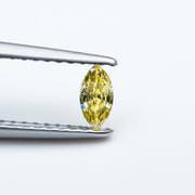 Marquise lab grown yellow diamond