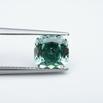 Load and play video in Gallery viewer, Cushion lab grown green sapphire
