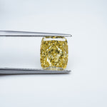 Load and play video in Gallery viewer, Elongated cushion lab grown yellow diamonds
