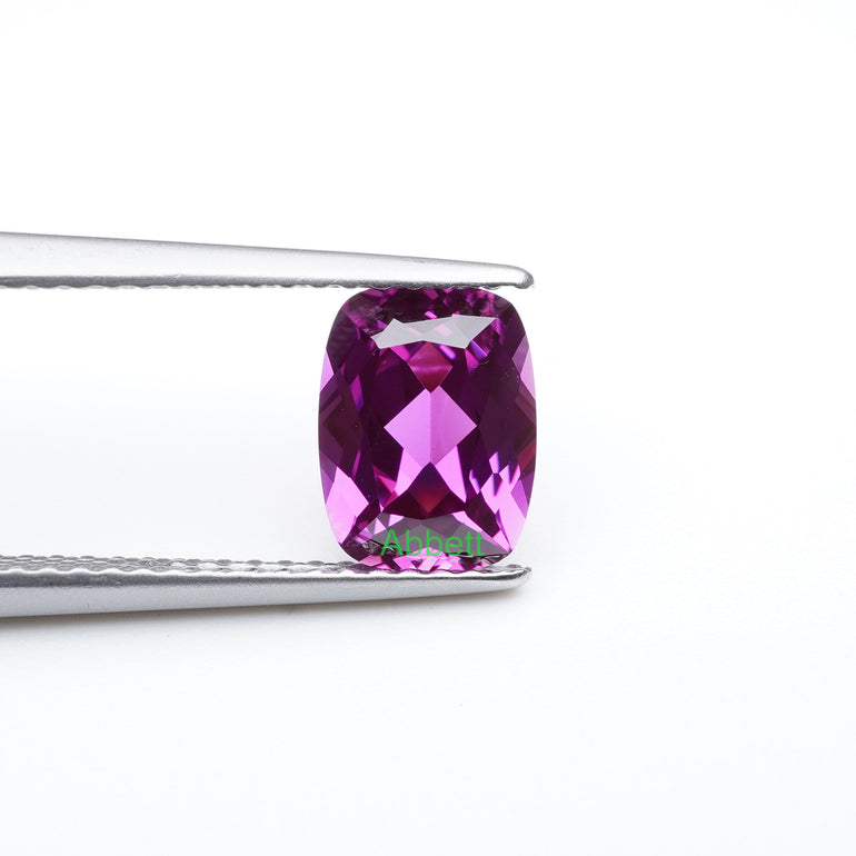 Antique cushion lab grown kunzite sapphire