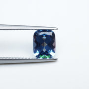 Antique cushion lab grown aqua spinel