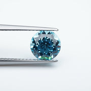 Round lab grown santa maria sapphire