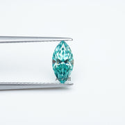 Marquise teal moissanite
