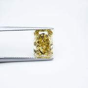 Radiant lab grown yellow diamond