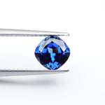Load and play video in Gallery viewer, Cushion lab grown blue sapphire
