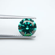 Round green moissanite