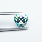 Load and play video in Gallery viewer, Heart teal moissanite
