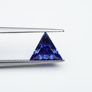 Triangle lab grown blue sapphire