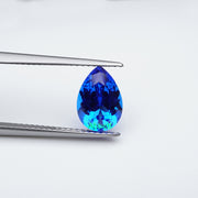 Pear lab grown cobalt spinel