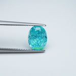 Load and play video in Gallery viewer, Oval lab grown Paraiba YAG ice crush
