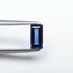 Load and play video in Gallery viewer, Straight baguette lab grown blue sapphire
