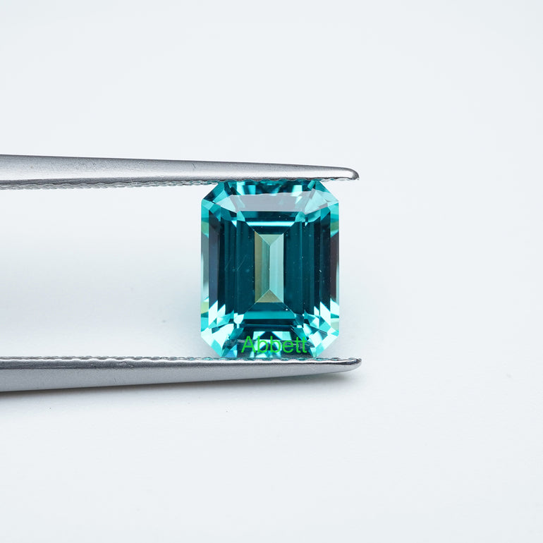 Emerald lab grown Paraiba YAG