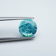 Round lab grown Paraiba YAG ice crush
