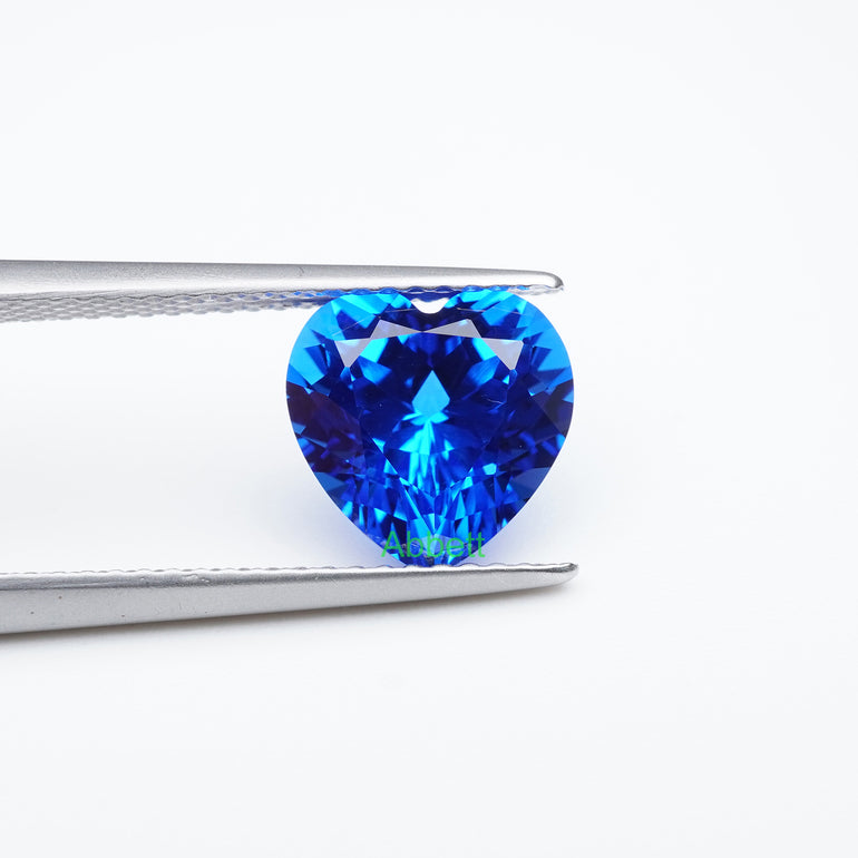 Heart lab grown cobalt spinel