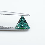 Load and play video in Gallery viewer, triangle lab grown green sapphire

