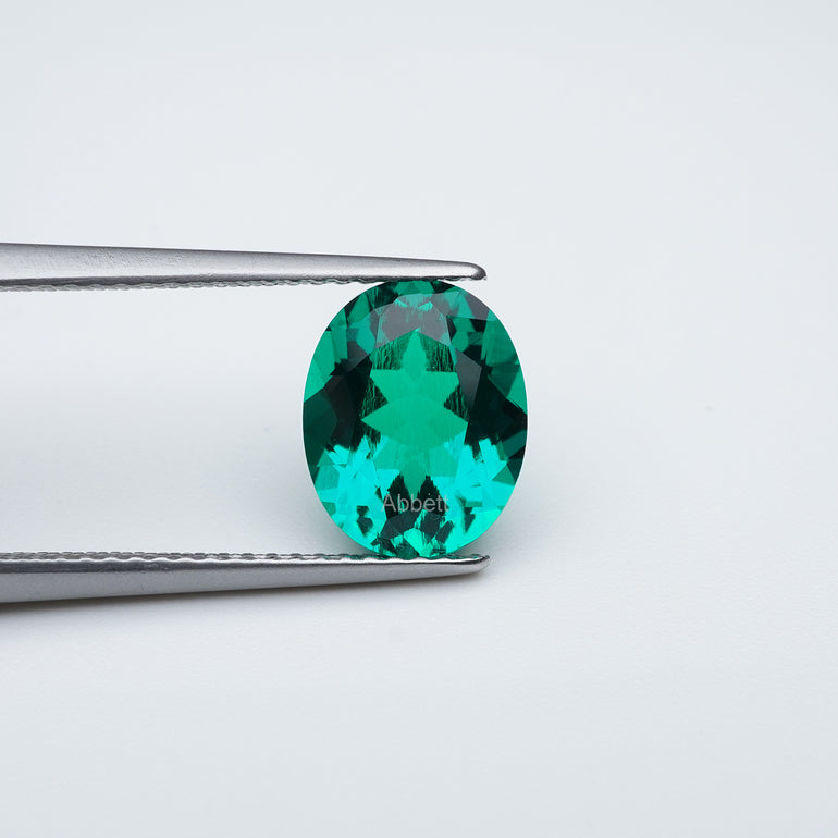Oval lab grown emerald