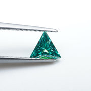Triangle green moissanite