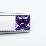 Load and play video in Gallery viewer, Square princess lab grown purple sapphire

