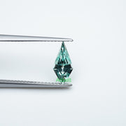Shield lab grown green sapphire