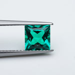 Load and play video in Gallery viewer, Square princess lab grown emerald

