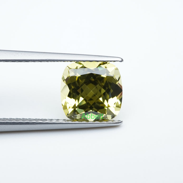 Cushion lab grown yellow sapphire