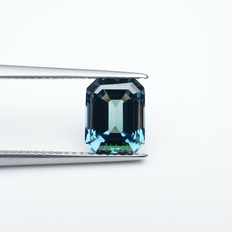 Emerald lab grown teal sapphire
