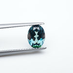 Load and play video in Gallery viewer, Oval lab grown teal sapphire
