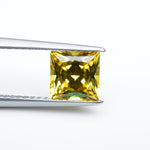 Load and play video in Gallery viewer, Square princess lab grown yellow sapphire
