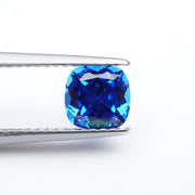 Cushion lab grown cobalt spinel