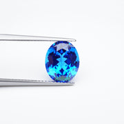 Oval lab grown cobalt spinel