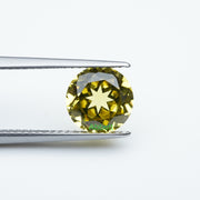 Round lab grown yellow sapphire