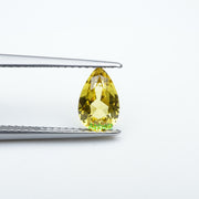Pear lab grown yellow sapphire